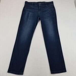 Apt. 9 Jeans Womens 16 Blue Tummy Control Straight Leg Stretch Medium Wash Denim